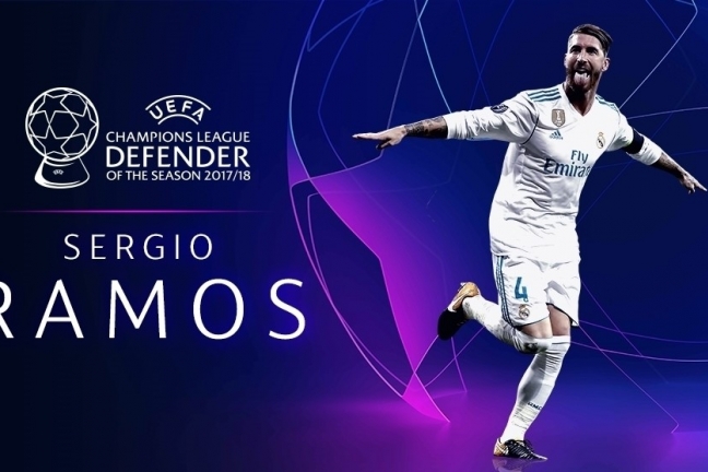 Рамос признан лучшим защитником Лиги Чемпионов прошедшего сезона
