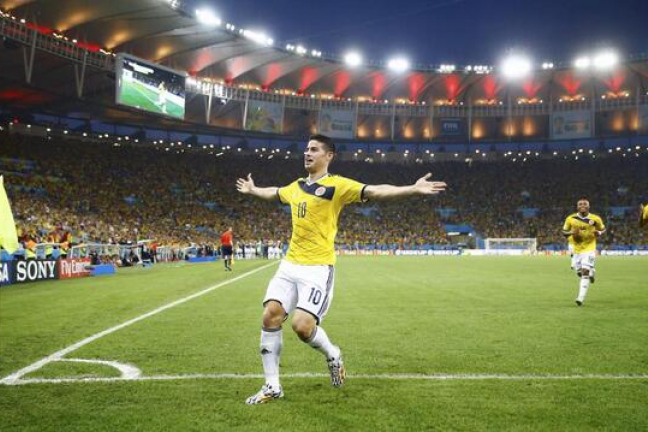 ЧМ-2014: Колумбия обыграла Уругвай и в 1/4 финала сыграет с Бразилией