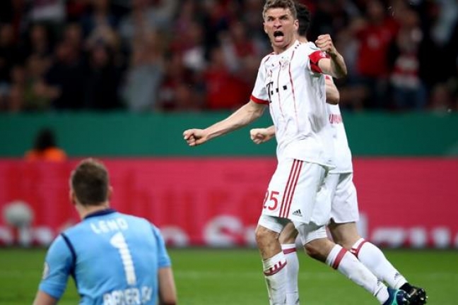 'Бавария' поиздевалась над 'Байером' в полуфинале Кубка Германии