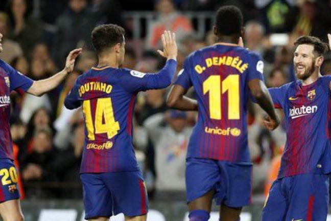 'Барселона' разобралась с 'Леганесом' благодаря хет-трику Месси