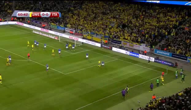 Швеция - Италия. 1:0 - Гол Йоханссона