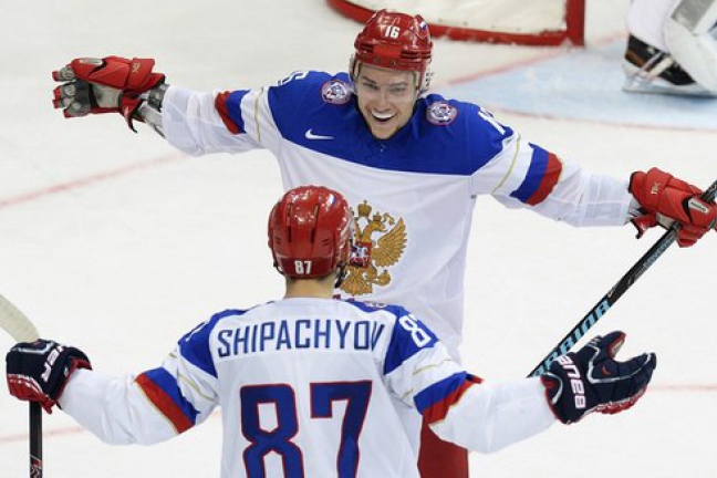 Сборная России не оставила шансов команде Беларуси на ЧМ-2015 по хоккею
