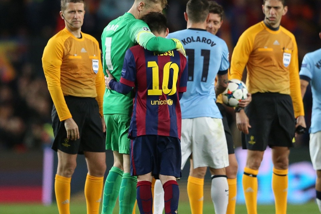 Луис Энрике доволен игрой 'Барселоны' в матче с 'Манчестер Сити'
