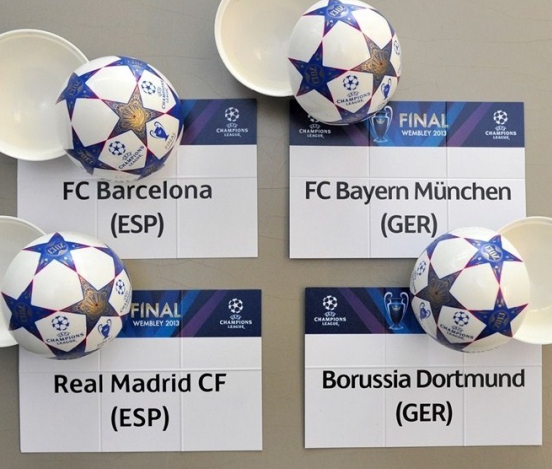Лига Чемпионов: 'Бавария' примет 'Барселону', 'Боруссия' Д сыграет с 'Реалом'