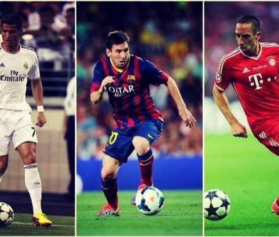 Месси, Роналду и Рибери - основные претенденты на звание лучшего игрока Европы