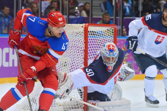 Россия, не забросив шайб в основное время, обыграла Словакию в серии буллитов