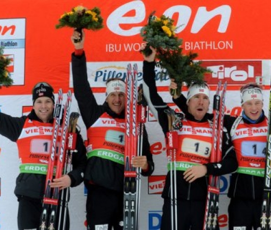 Норвежцы выиграли эстафетную гонку, Россия снова четвертая
