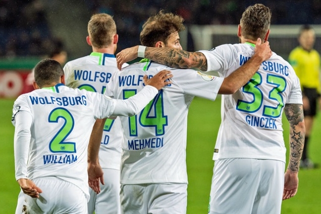 'Вольфсбург' одолел 'Ганновер' в 1/32 Кубка Германии