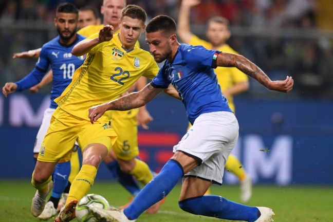 Украина добилась ничьи в матче с Италией
