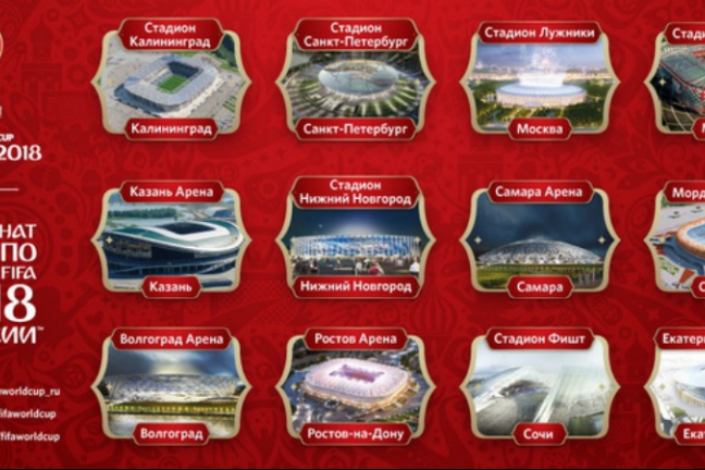 Утверждены названия стадионов ЧМ-2018