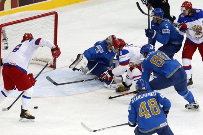 Россия разгромила Казахстан на чемпионате мира в Минске 