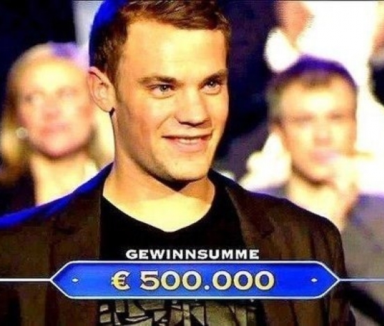 Нойер выиграл полмиллиона евро в шоу 'Кто хочет стать миллионером?'