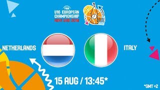 Нидерланды до 16 - Италия до 16 . Запись матча
