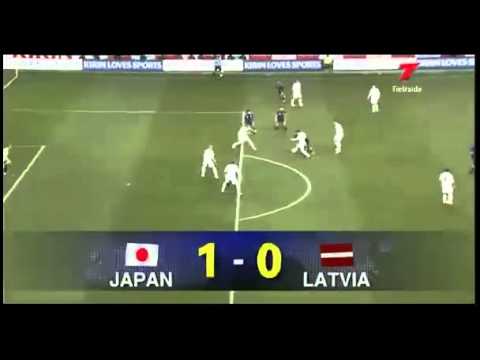 Япония - Латвия. Гол. 1:0