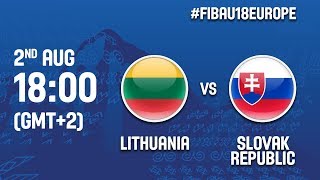 Литва до 18 - Словакия до 18. Запись матча