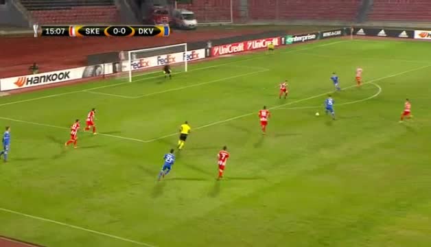 Скендербеу - Динамо Киев. 0:1 - Гол Цыганкова