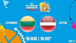 Литва до 16 - Латвия до 16. Запись матча