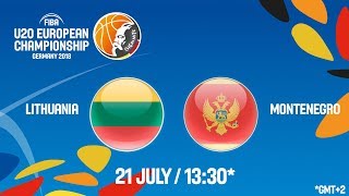 Литва до 20 - Черногория до 20. Запись матча