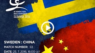 Швеция до 18 жен - Китай до 18 жен. Запись матча