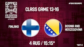 Финляндия до 18 - Босния и Герцеговина до 18. Запись матча
