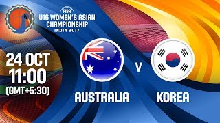 Австралия до 16  жен - Республика Корея до 16 жен. Запись матча
