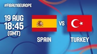 Испания до 16 - Турция до 16 . Запись матча
