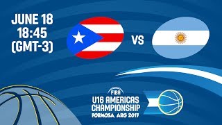 Пуэрто-Рико U16 - Аргентина U16. Запись матча