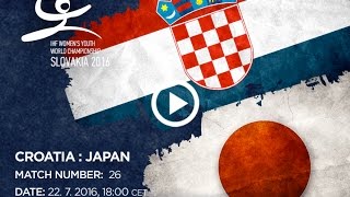 Хорватия до 18 жен - Япония до 18 жен. Запись матча