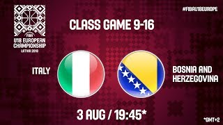 Италия до 18 - Босния и Герцеговина до 18. Запись матча