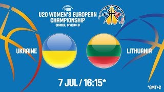 Украина до 20 жен - Литва до 20 жен. Запись матча